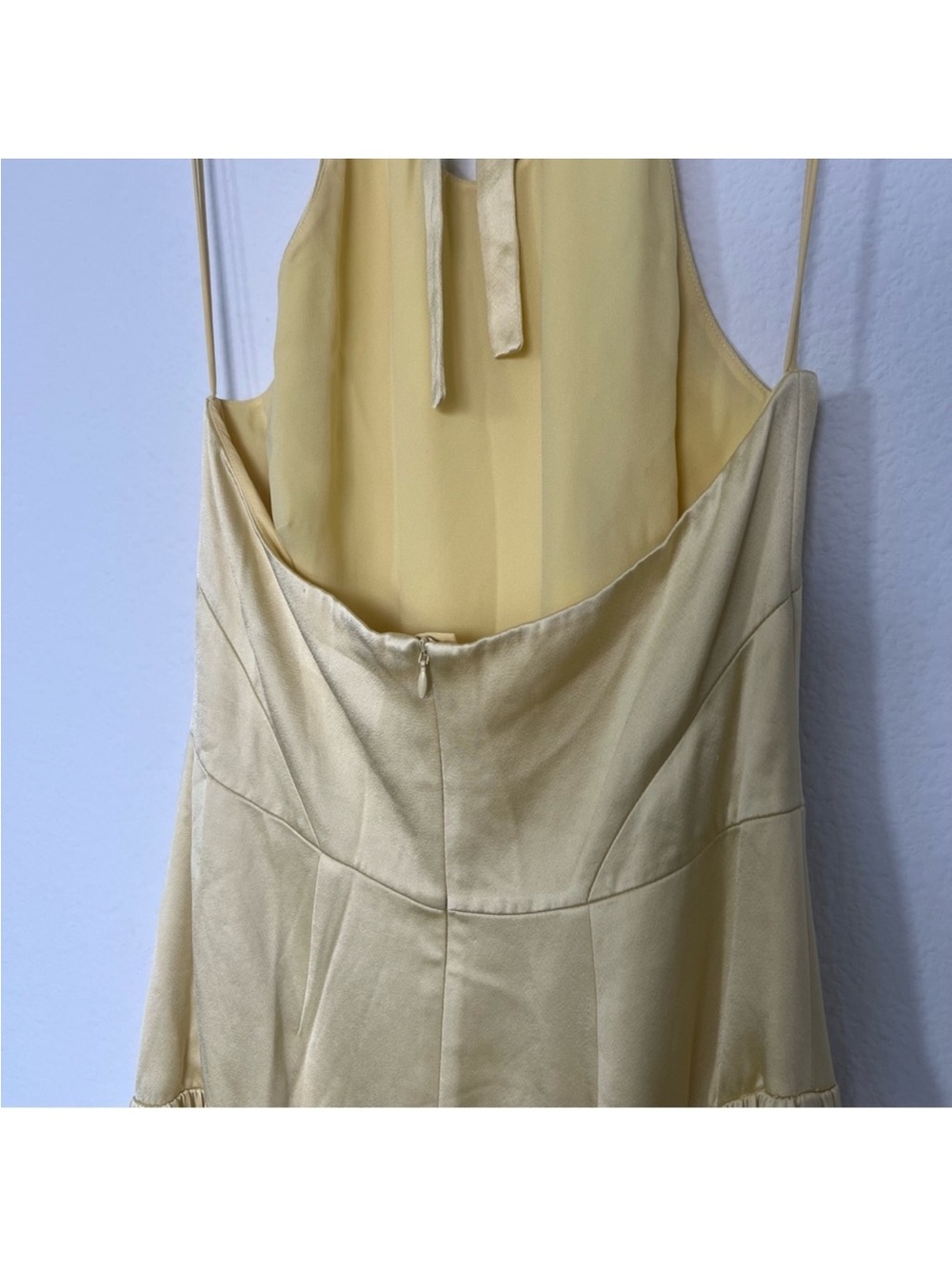 Alexis Saab Pleated Drop Waist Maxi Dress in Yellow - Picture 5 of 9